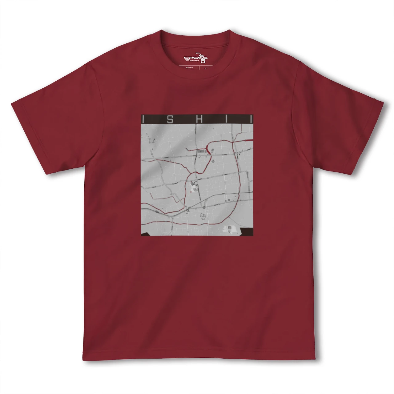 【石井(徳島県)】地図柄ヘビーウェイトTシャツ