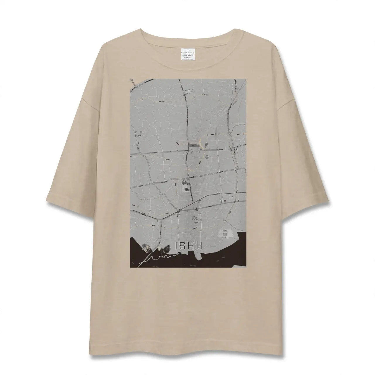 【石井(徳島県)】地図柄ビッグシルエットTシャツ