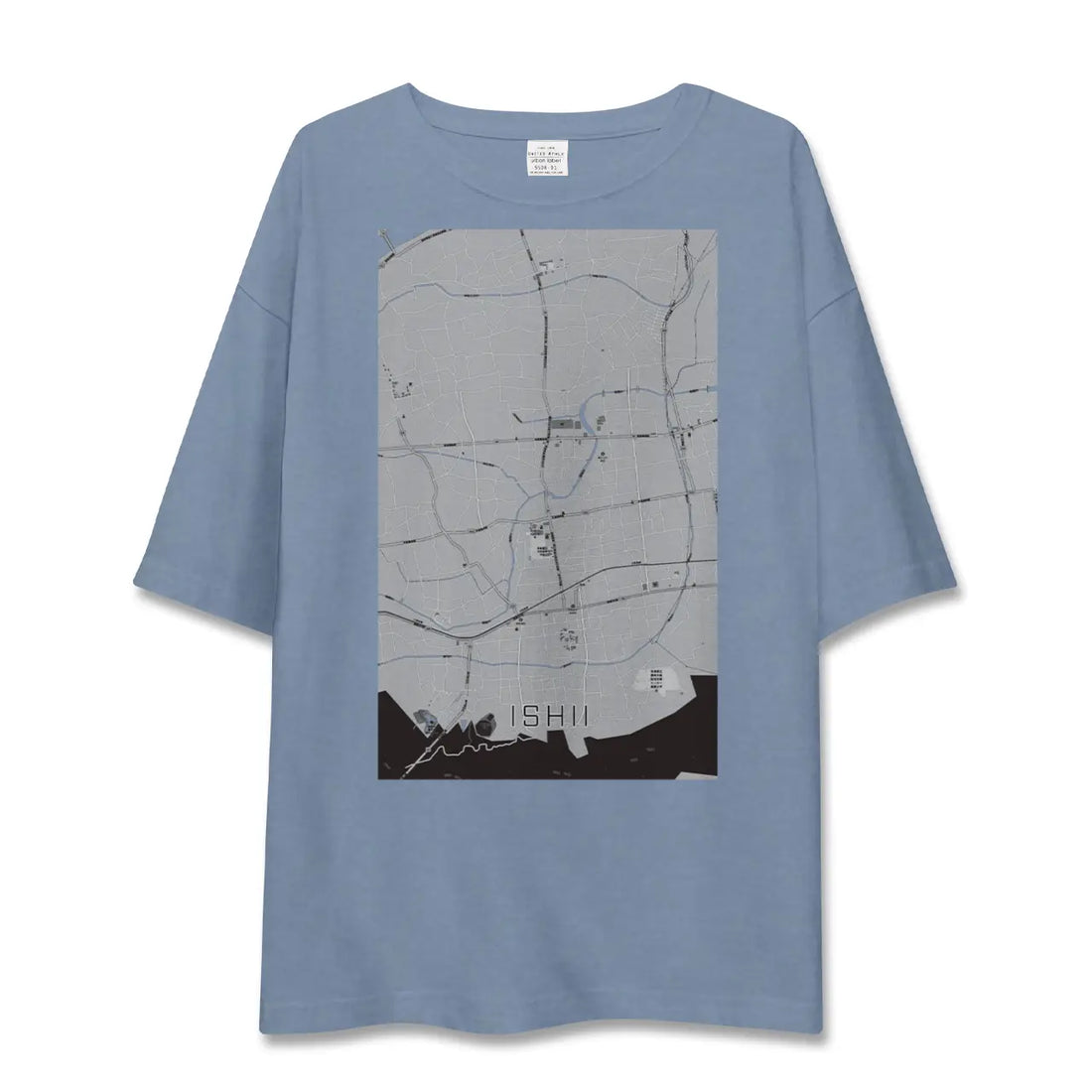 【石井(徳島県)】地図柄ビッグシルエットTシャツ