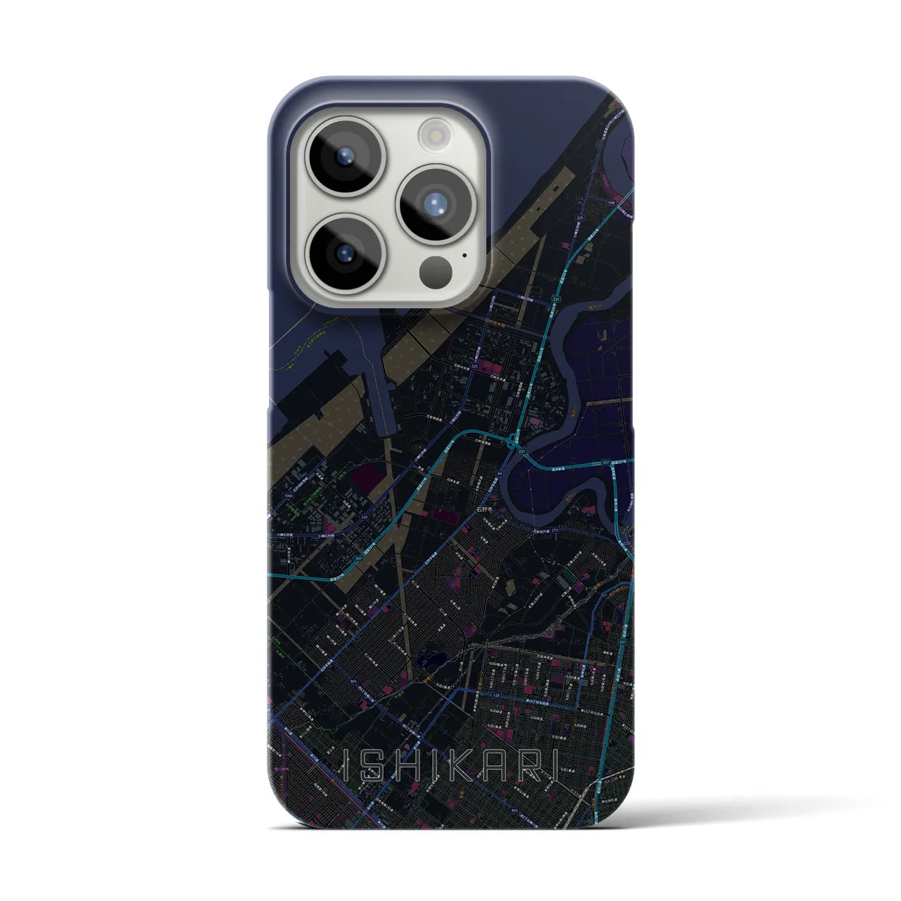 【石狩(北海道)】地図柄iPhoneケース(バックカバータイプ)