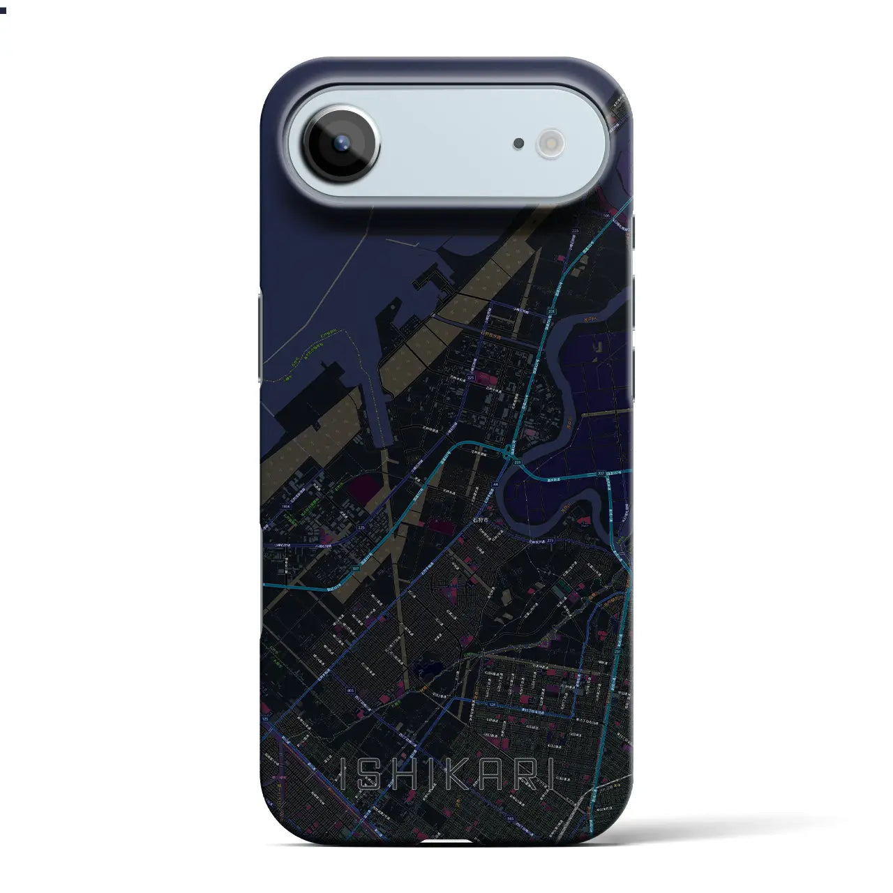 【石狩(北海道)】地図柄iPhoneケース(バックカバータイプ)