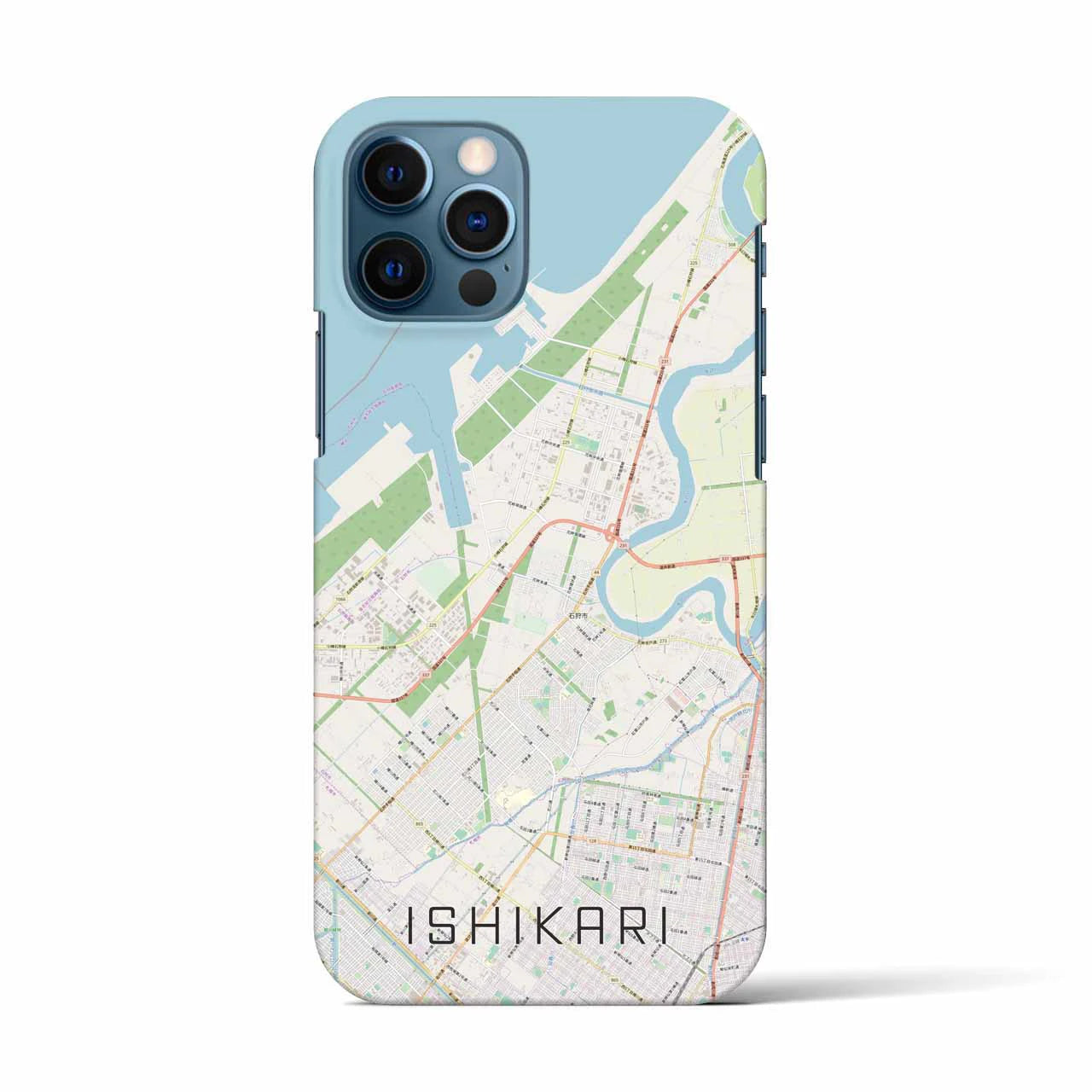 【石狩(北海道)】地図柄iPhoneケース(バックカバータイプ)