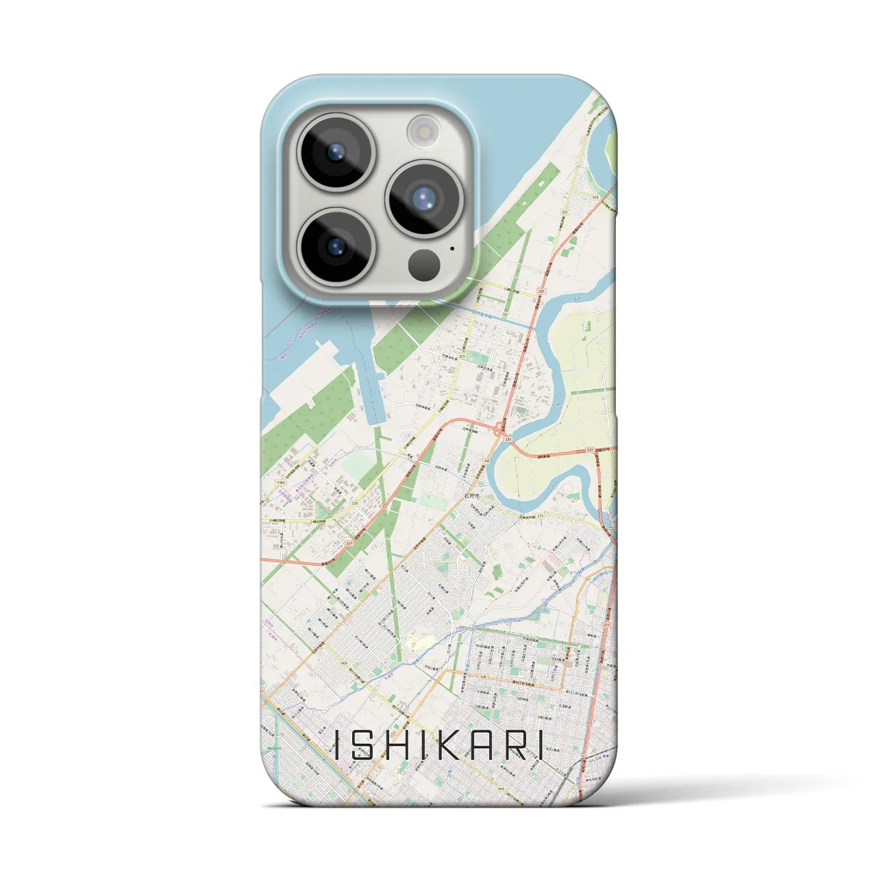 【石狩(北海道)】地図柄iPhoneケース(バックカバータイプ)