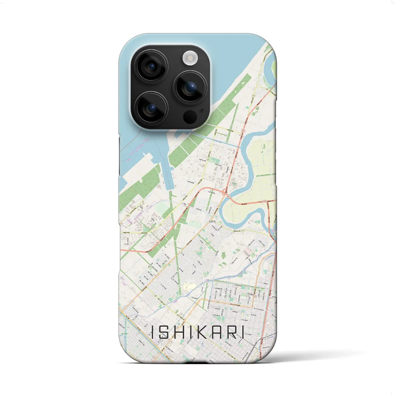 【石狩(北海道)】地図柄iPhoneケース(バックカバータイプ)