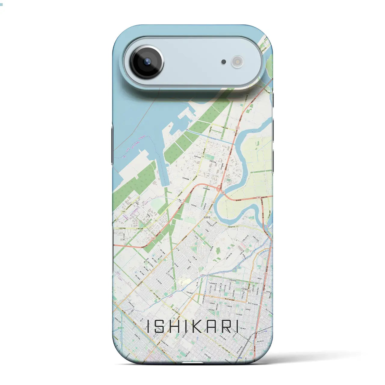【石狩(北海道)】地図柄iPhoneケース(バックカバータイプ)