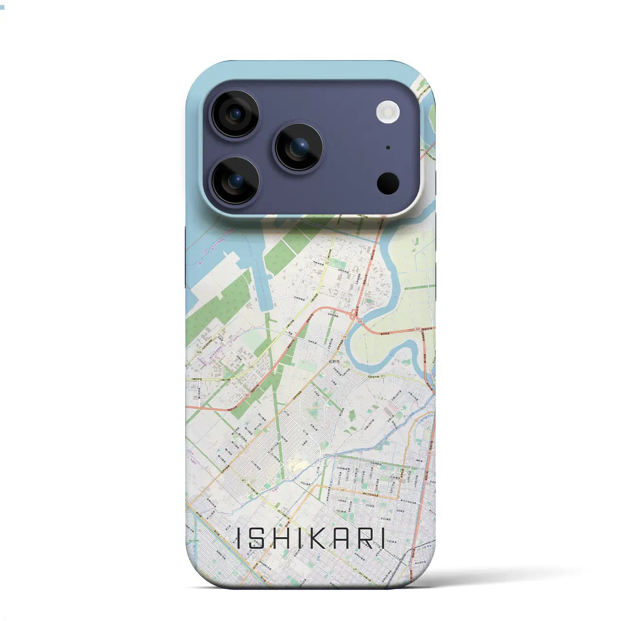 【石狩(北海道)】地図柄iPhoneケース(バックカバータイプ)