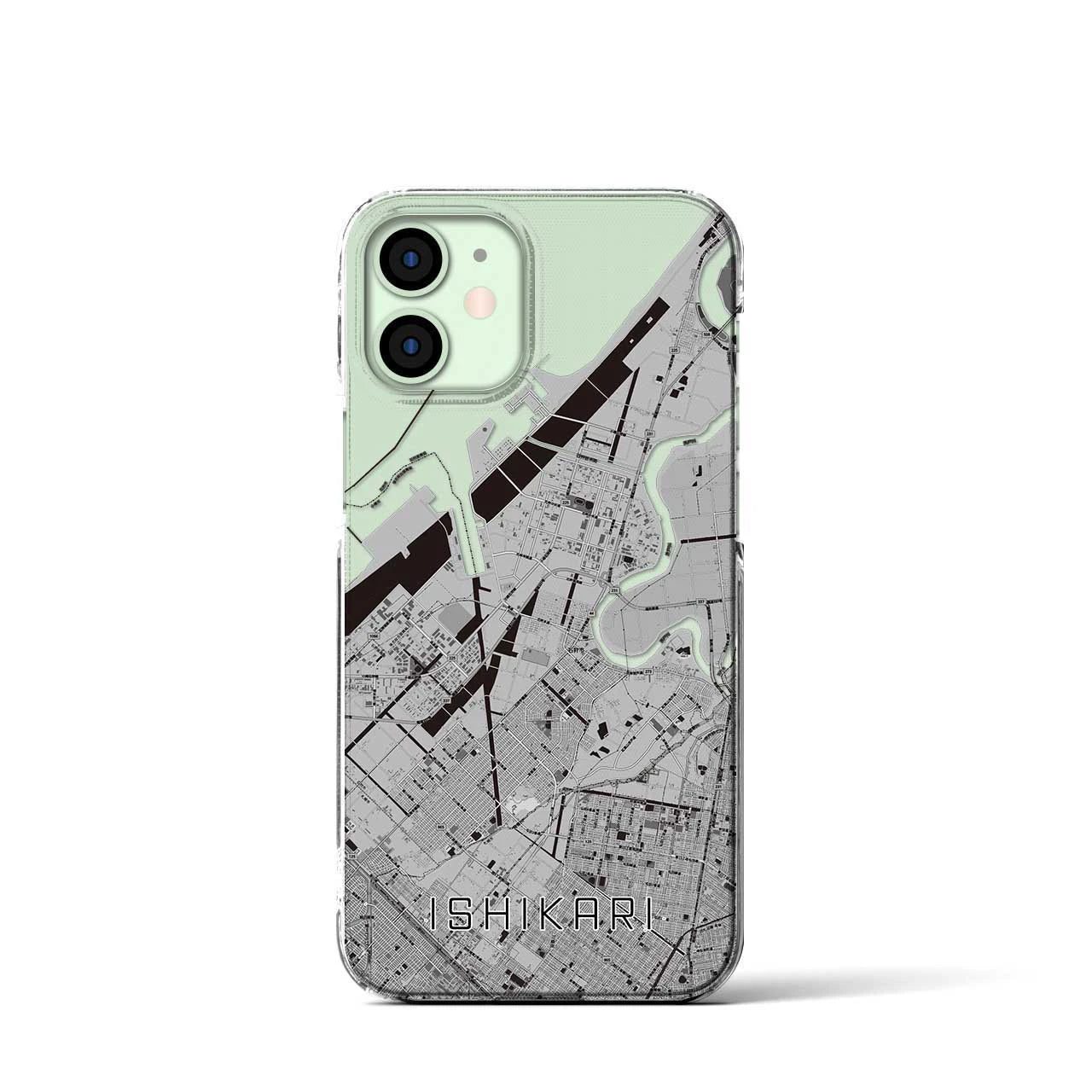 【石狩(北海道)】地図柄iPhoneケース(クリアタイプ)