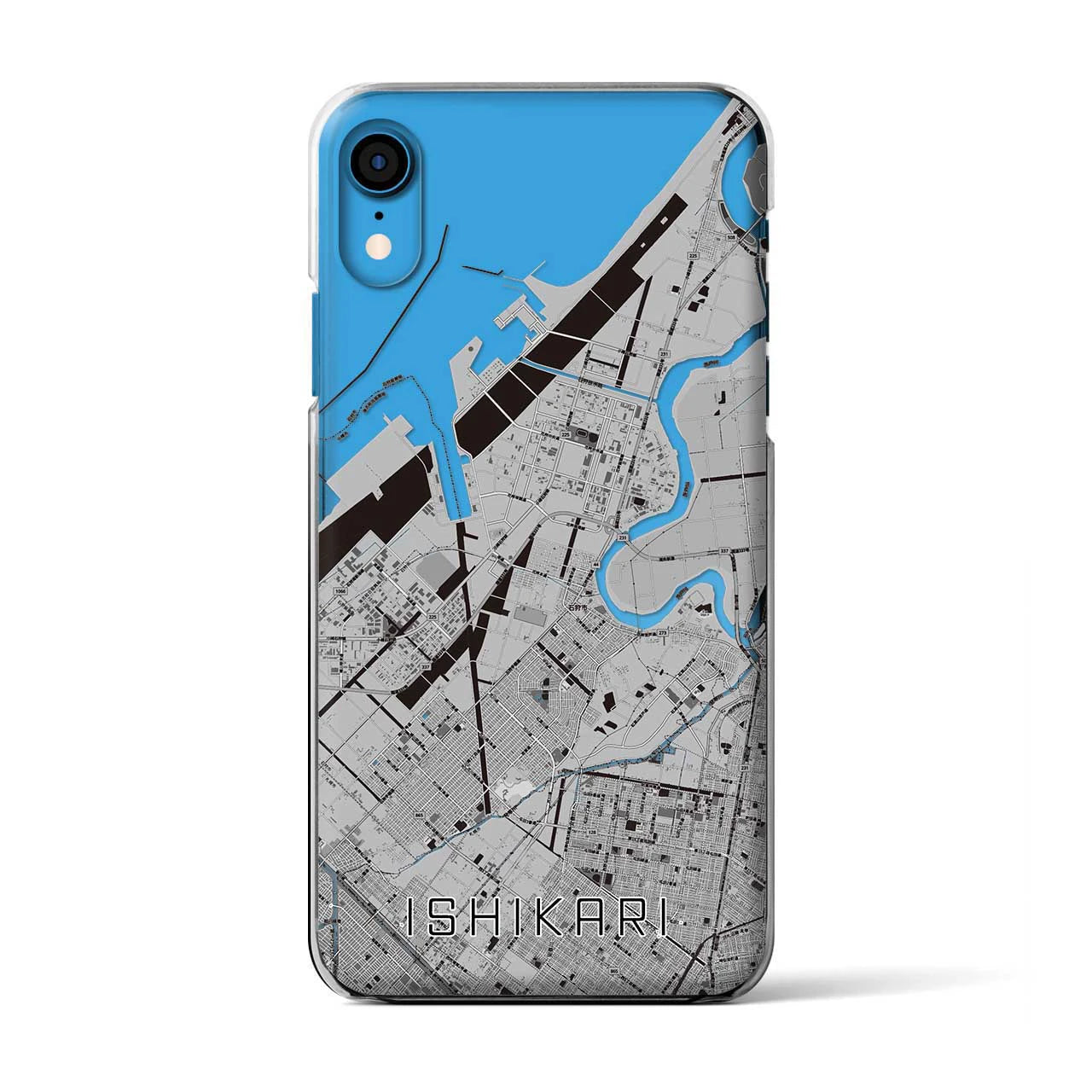 【石狩(北海道)】地図柄iPhoneケース(クリアタイプ)