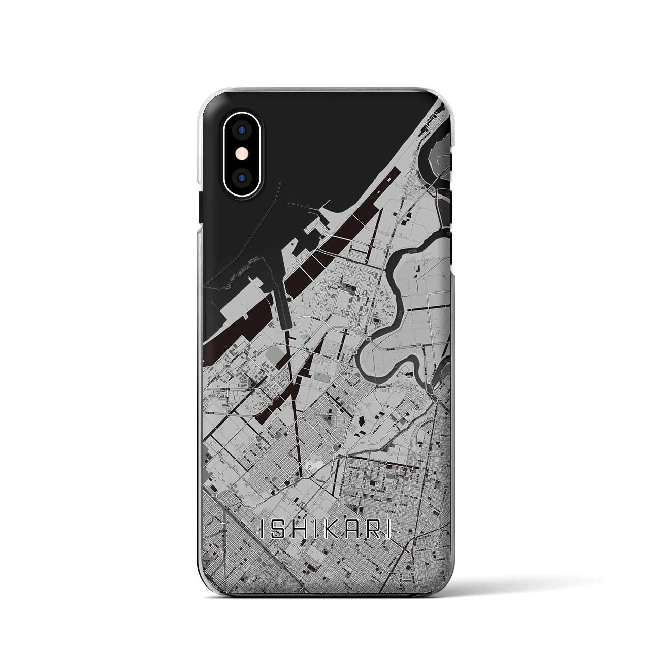 【石狩(北海道)】地図柄iPhoneケース(クリアタイプ)