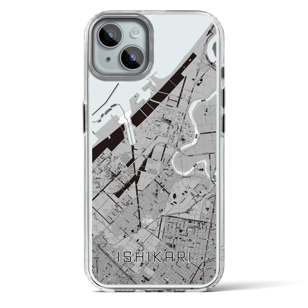 【石狩(北海道)】地図柄iPhoneケース(MagSafeタイプ)