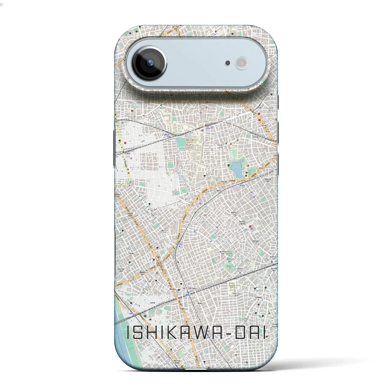 【石川台(東京都)】地図柄iPhoneケース(バックカバータイプ)