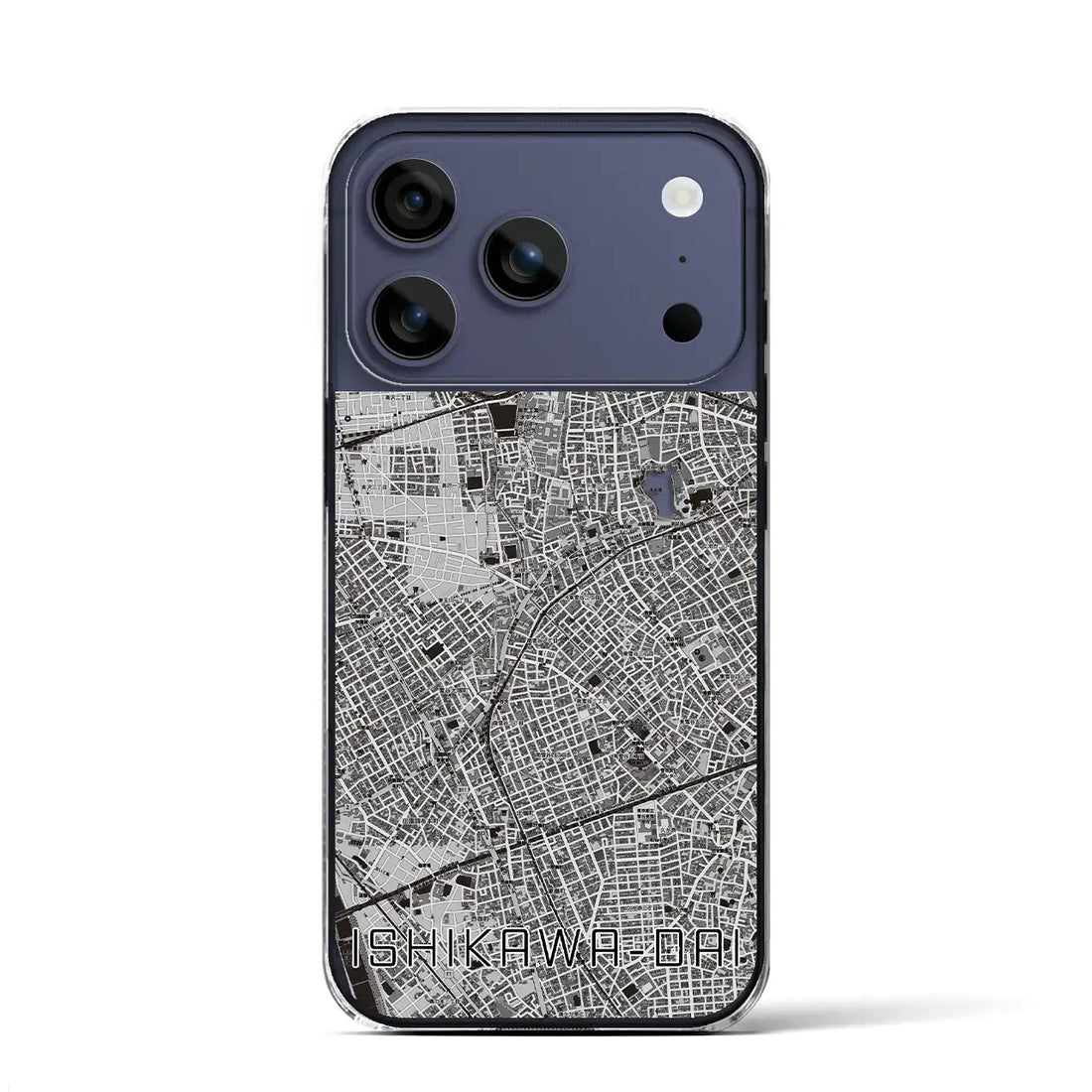 【石川台(東京都)】地図柄iPhoneケース(クリアタイプ)