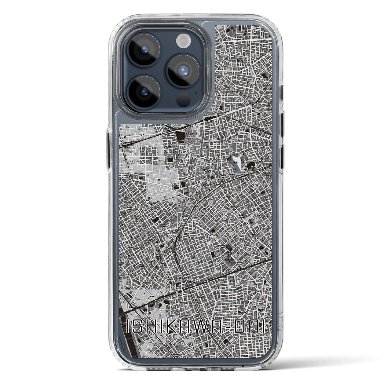 【石川台(東京都)】地図柄iPhoneケース(MagSafeタイプ)