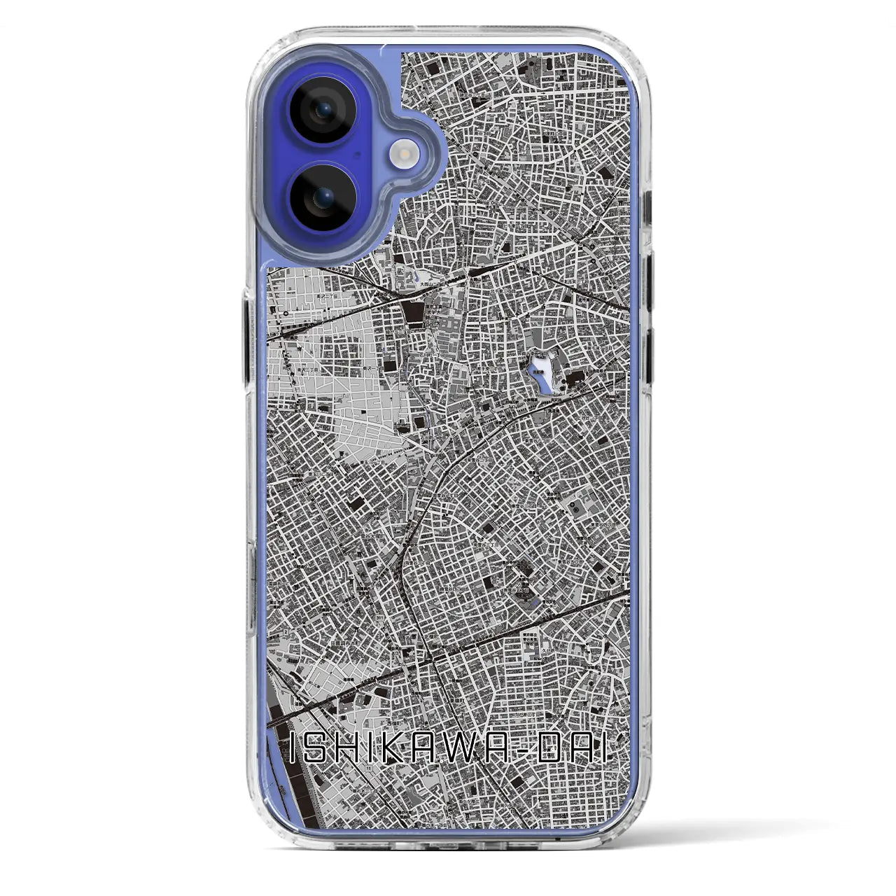 【石川台(東京都)】地図柄iPhoneケース(MagSafeタイプ)