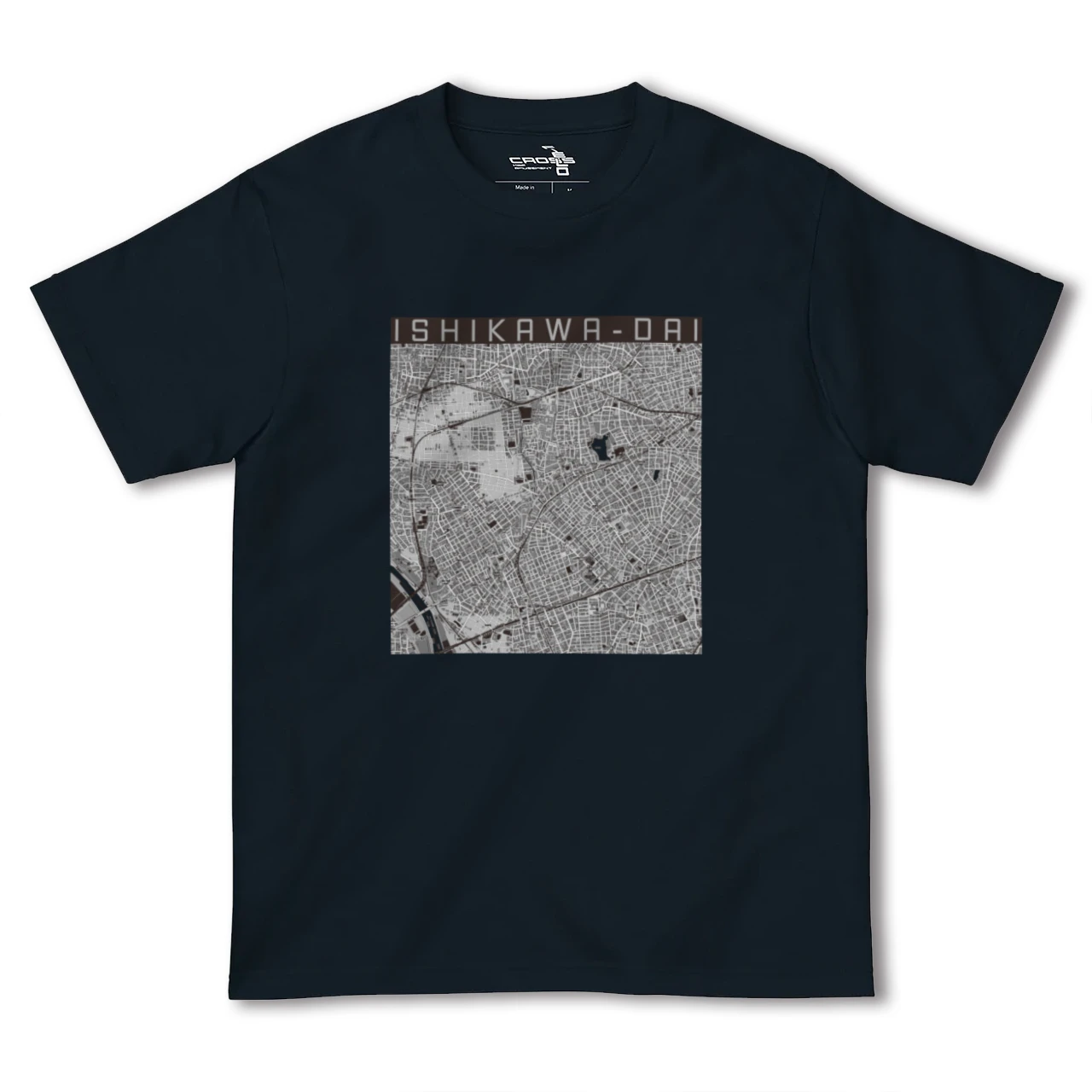 【石川台(東京都)】地図柄ヘビーウェイトTシャツ