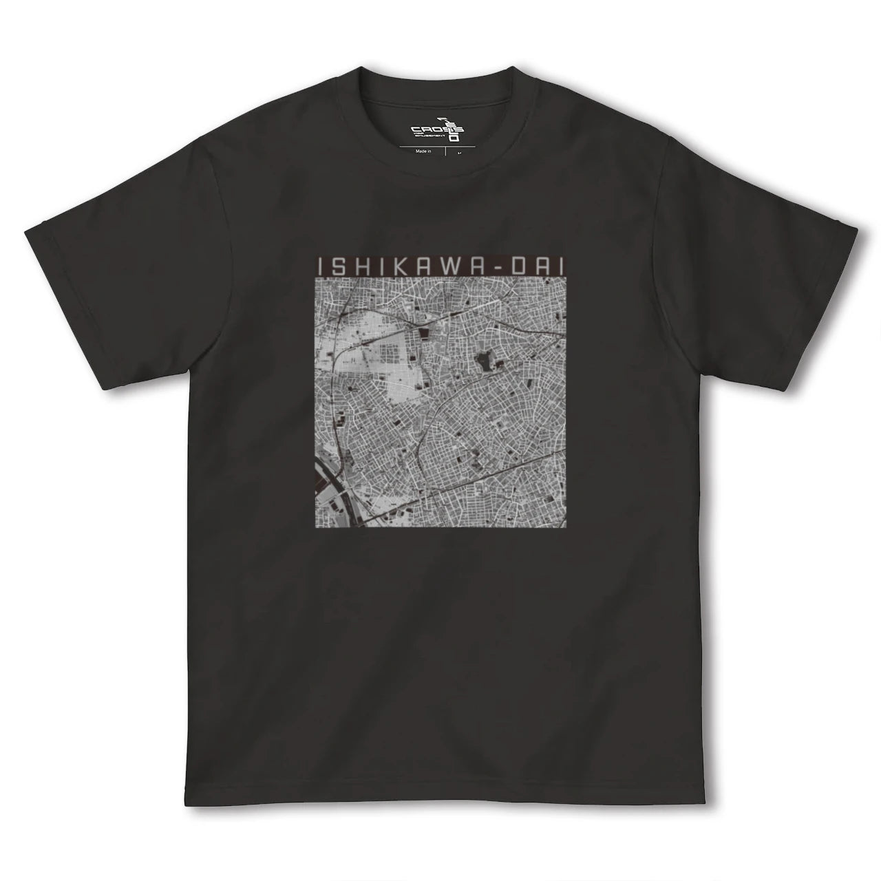 【石川台(東京都)】地図柄ヘビーウェイトTシャツ