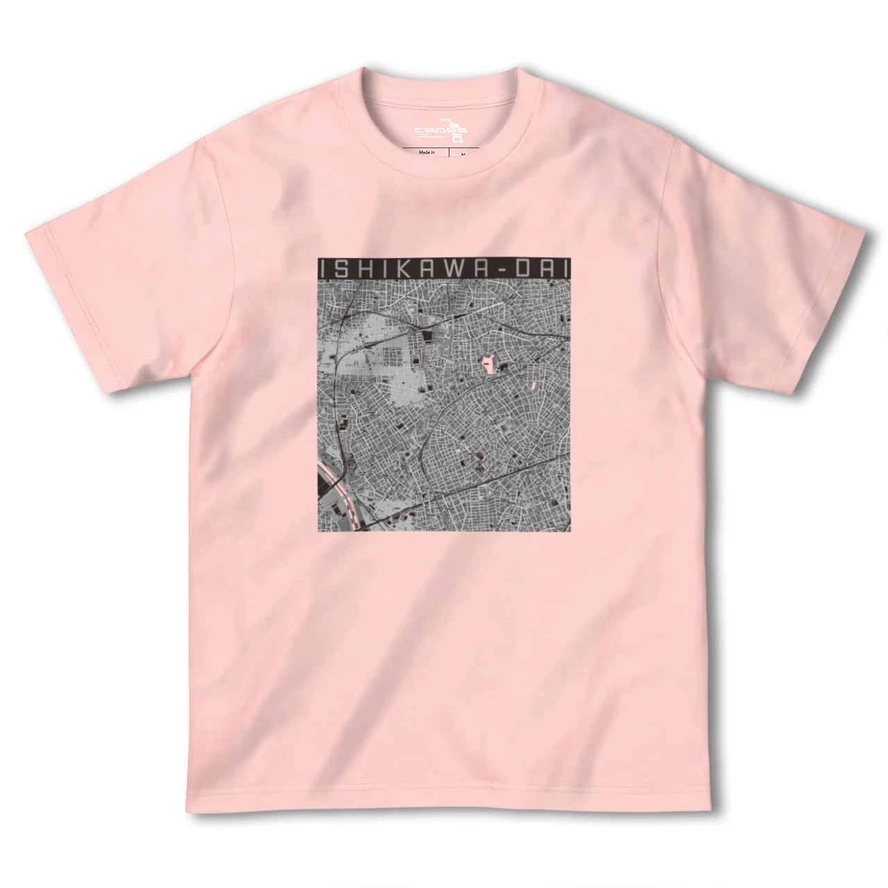 【石川台(東京都)】地図柄ヘビーウェイトTシャツ