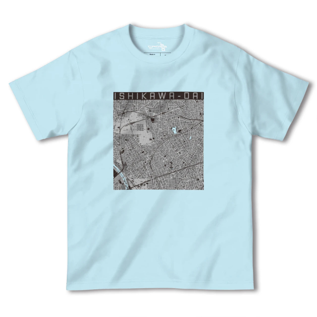 【石川台(東京都)】地図柄ヘビーウェイトTシャツ