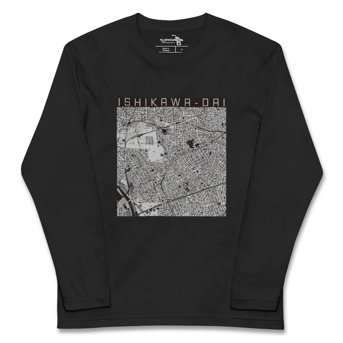 【石川台(東京都)】地図柄ロングスリーブTシャツ