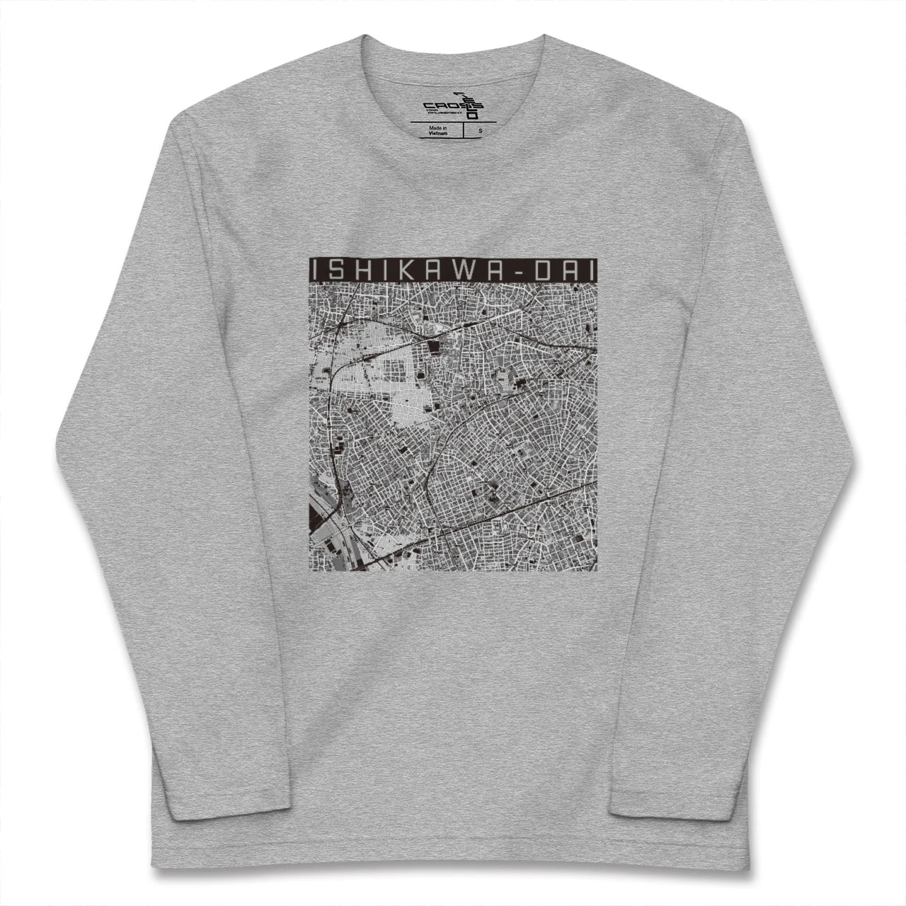 【石川台(東京都)】地図柄ロングスリーブTシャツ