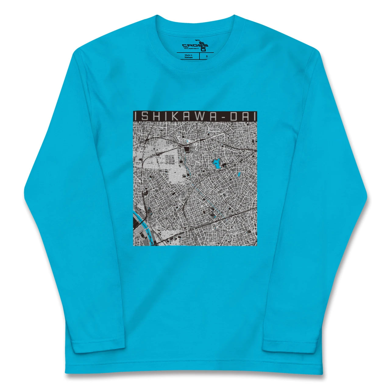 【石川台(東京都)】地図柄ロングスリーブTシャツ