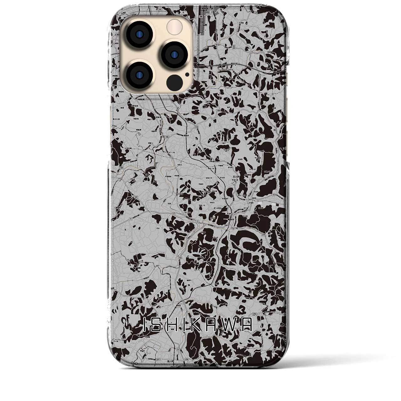 【石川(福島県)】地図柄iPhoneケース(クリアタイプ)