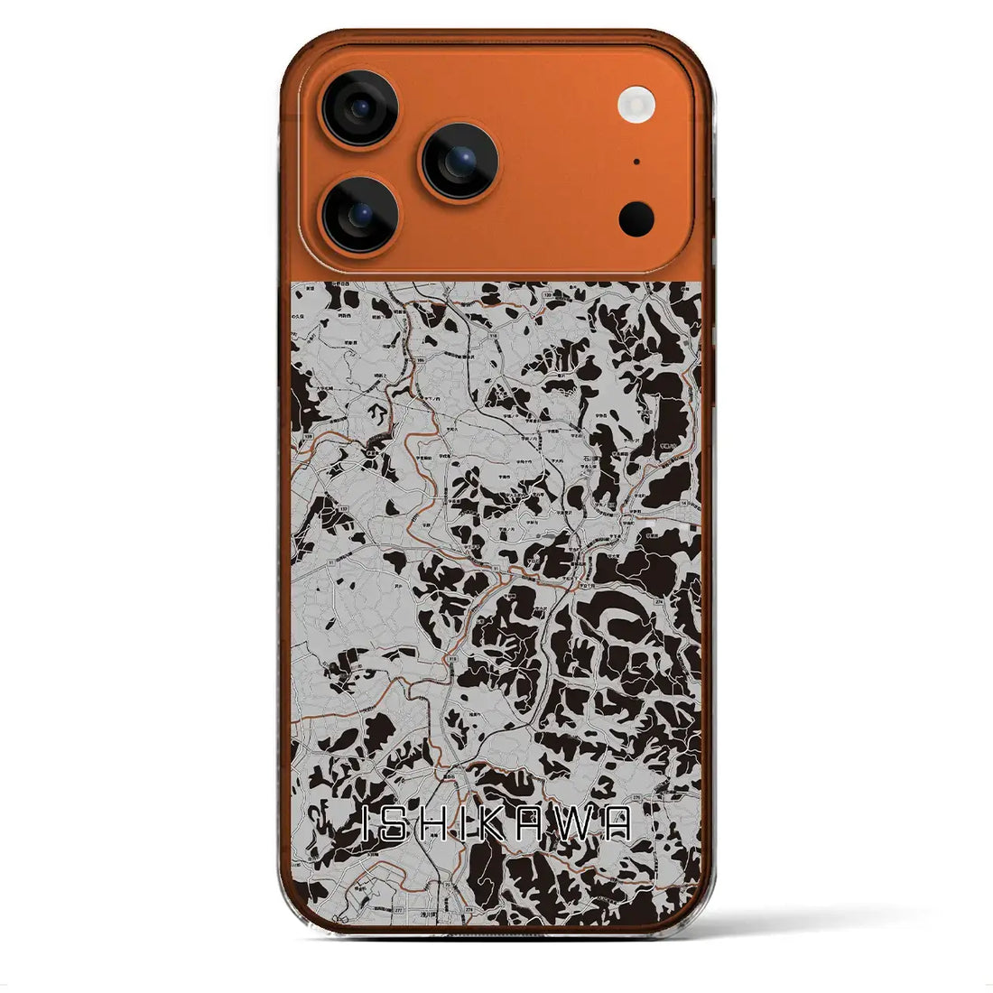 【石川(福島県)】地図柄iPhoneケース(クリアタイプ)