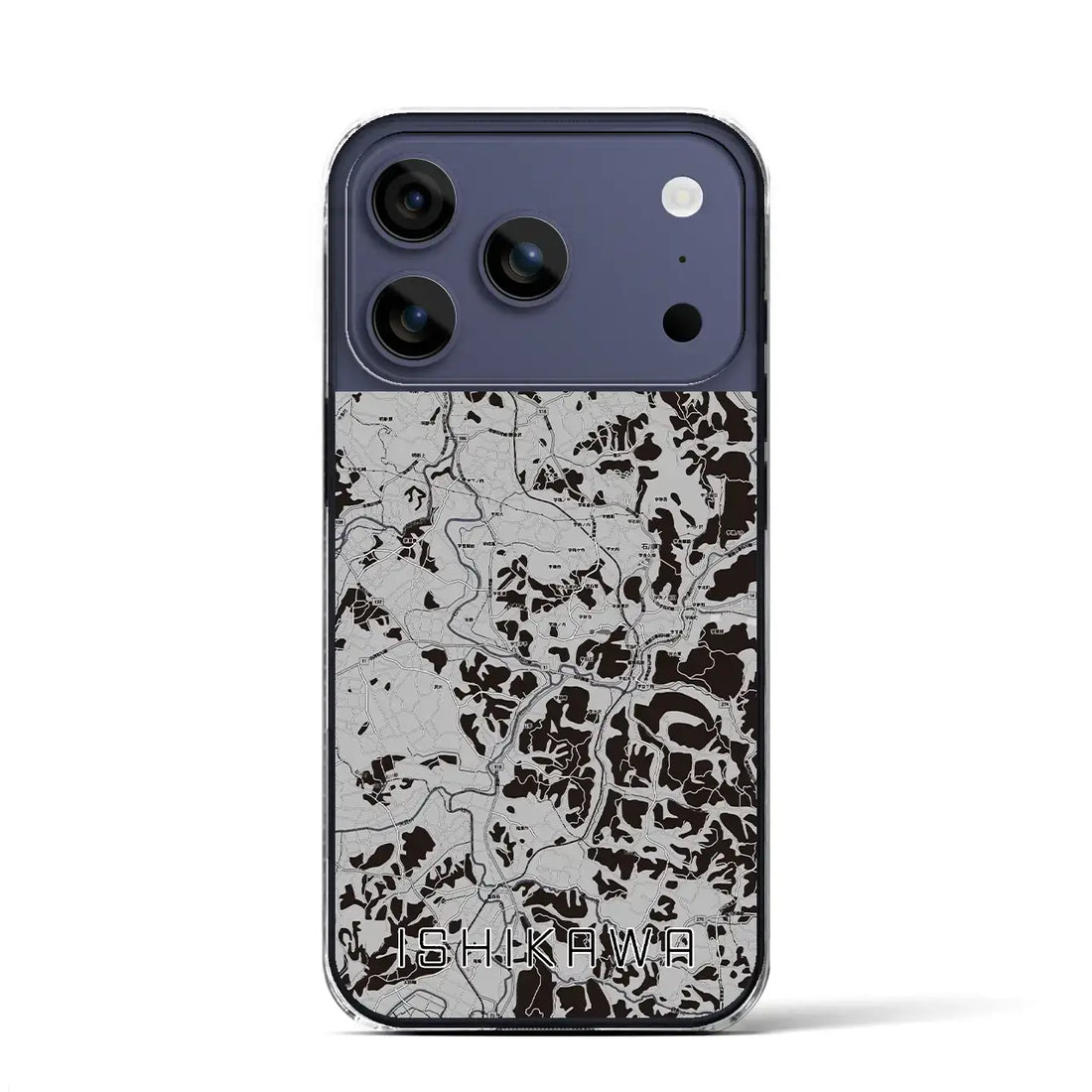 【石川(福島県)】地図柄iPhoneケース(クリアタイプ)