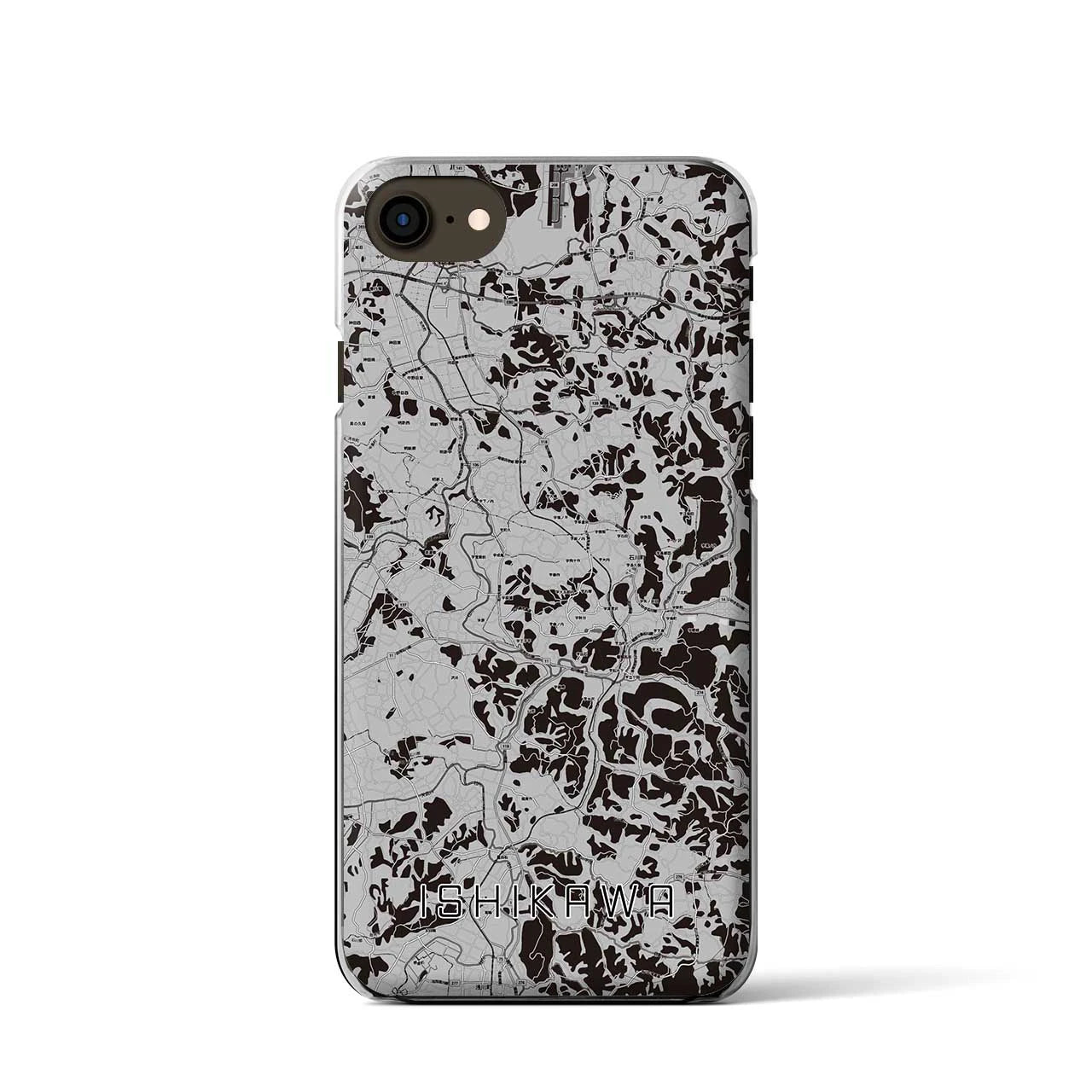 【石川(福島県)】地図柄iPhoneケース(クリアタイプ)