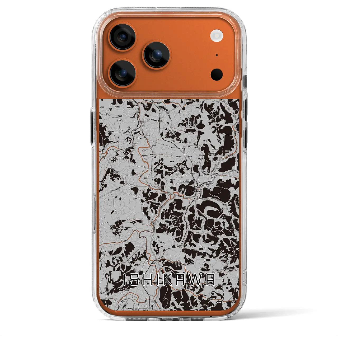 【石川(福島県)】地図柄iPhoneケース(MagSafeタイプ)