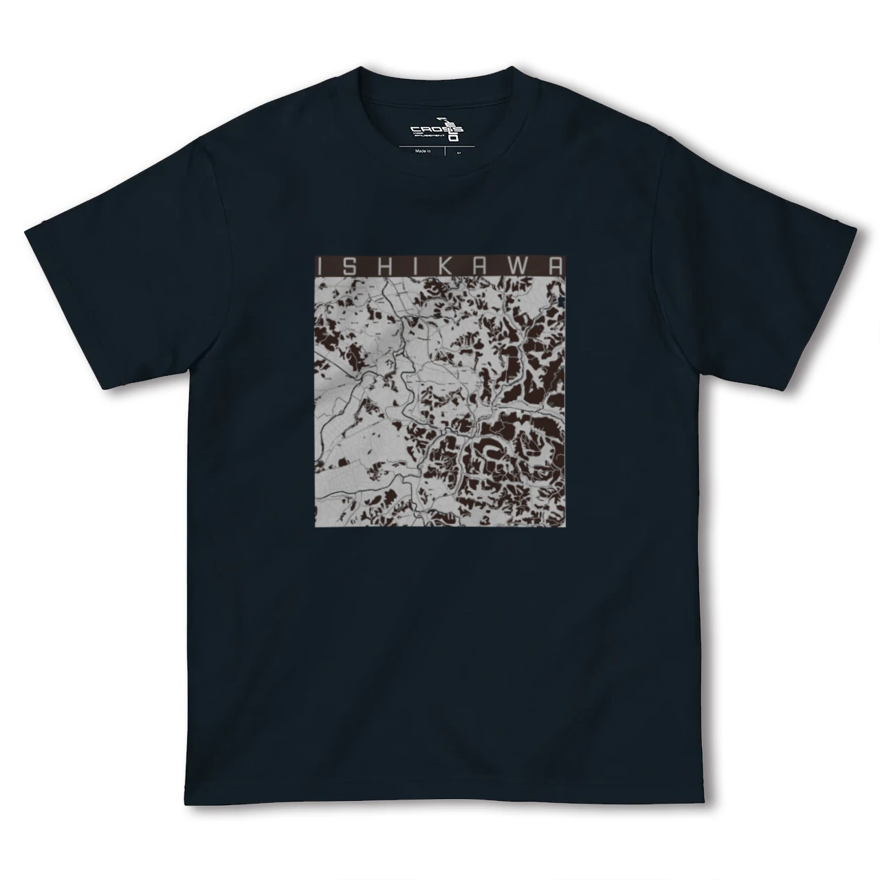 【石川(福島県)】地図柄ヘビーウェイトTシャツ