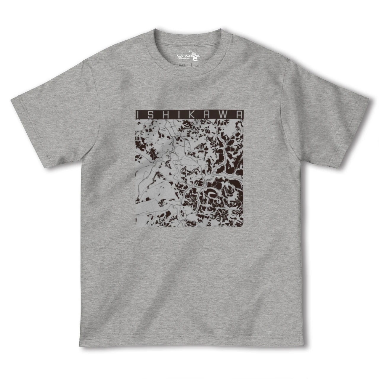 【石川(福島県)】地図柄ヘビーウェイトTシャツ