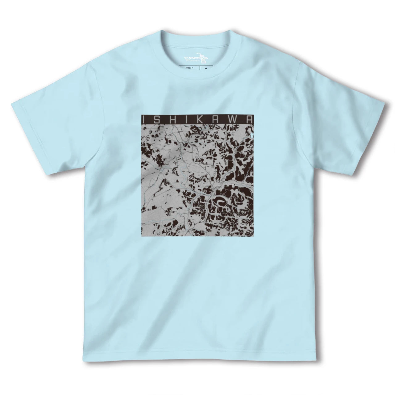 【石川(福島県)】地図柄ヘビーウェイトTシャツ