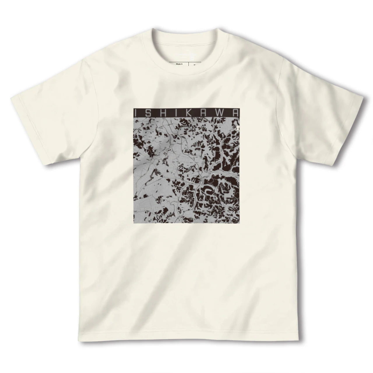 【石川(福島県)】地図柄ヘビーウェイトTシャツ