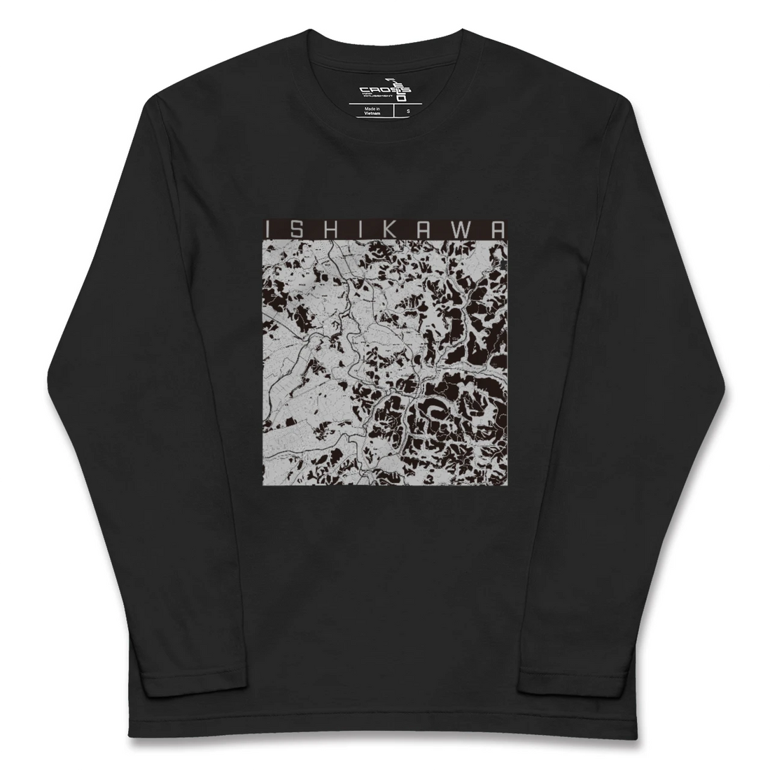 【石川(福島県)】地図柄ロングスリーブTシャツ