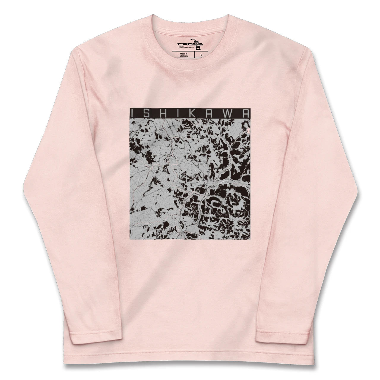 【石川(福島県)】地図柄ロングスリーブTシャツ