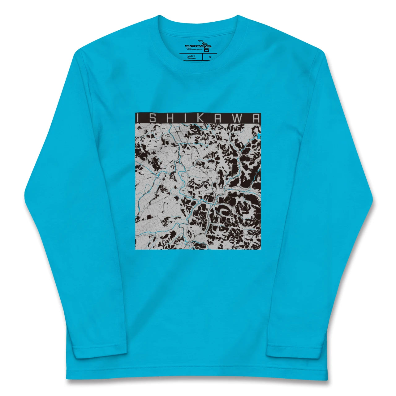 【石川(福島県)】地図柄ロングスリーブTシャツ