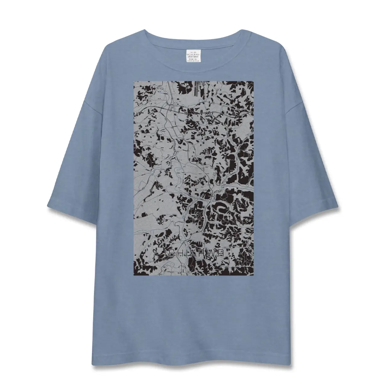 【石川(福島県)】地図柄ビッグシルエットTシャツ