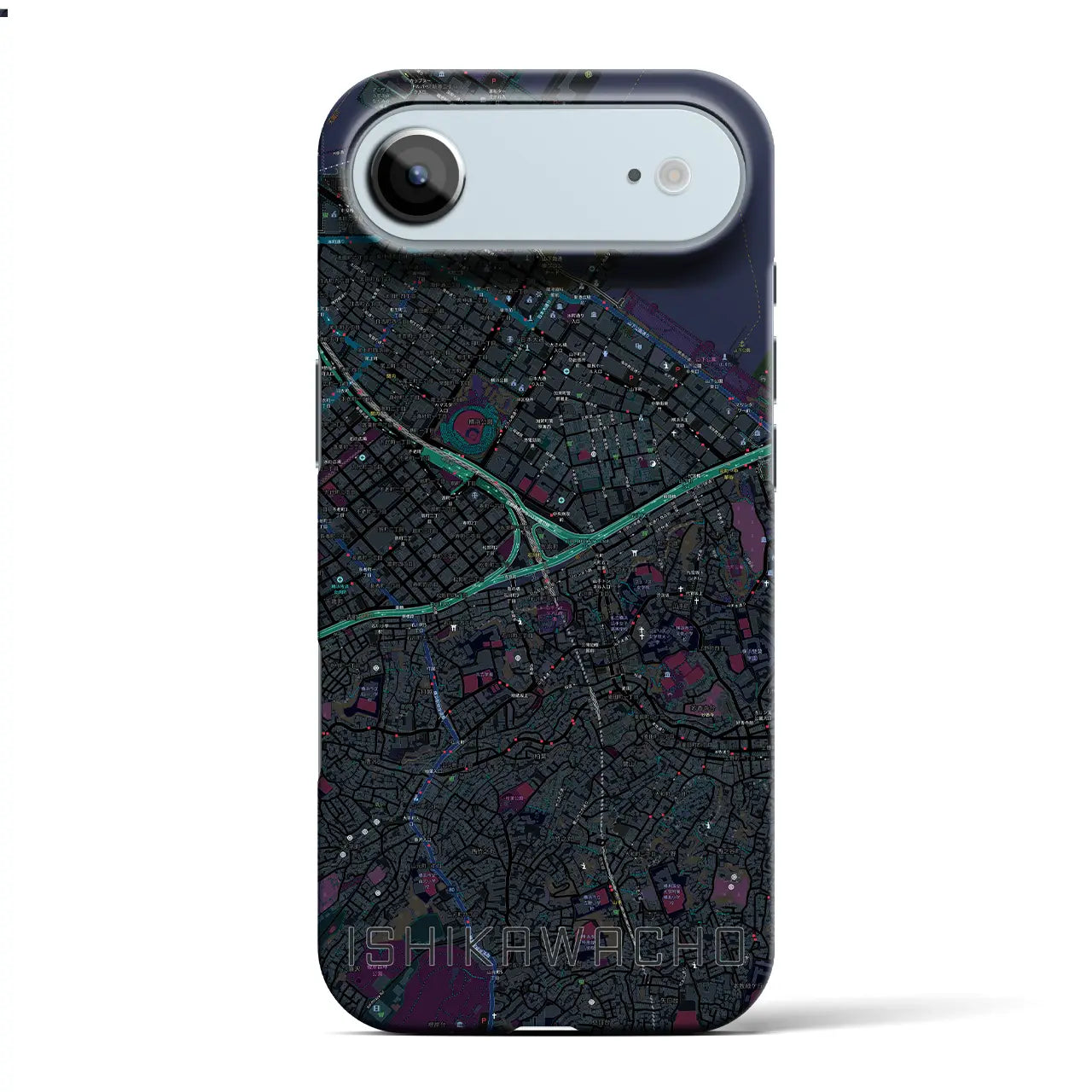 【石川町(神奈川県)】地図柄iPhoneケース(バックカバータイプ)