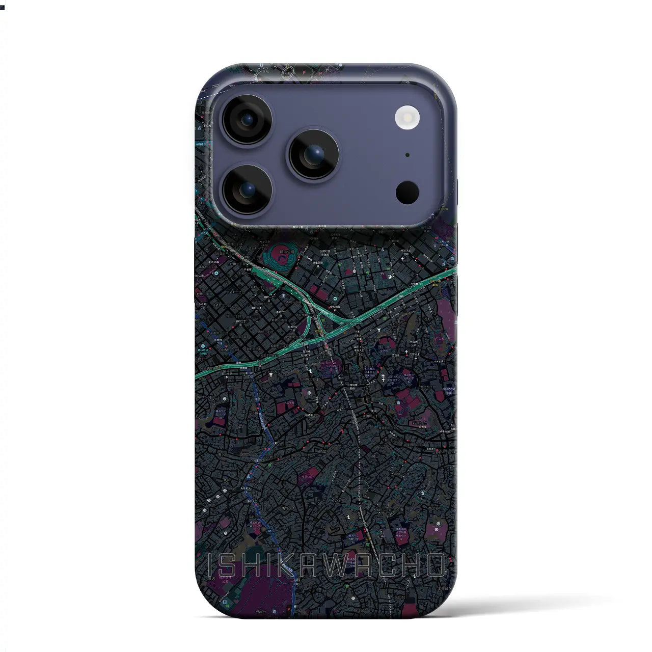 【石川町(神奈川県)】地図柄iPhoneケース(バックカバータイプ)