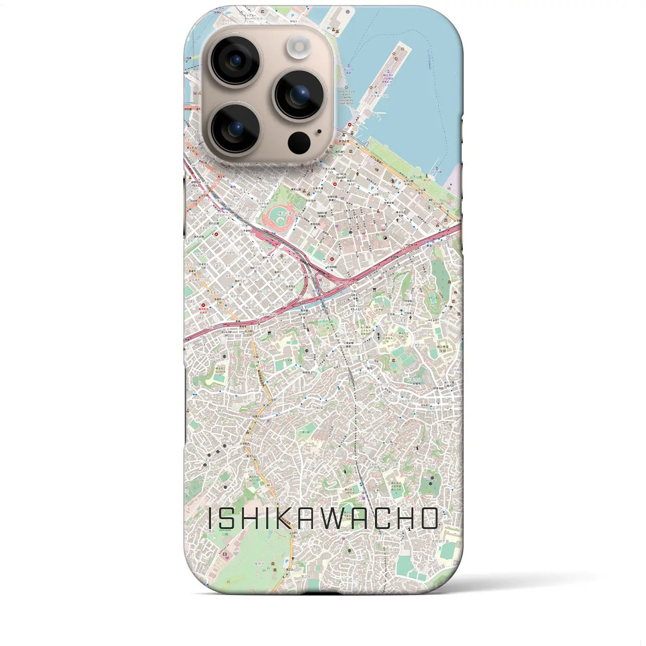 【石川町(神奈川県)】地図柄iPhoneケース(バックカバータイプ)