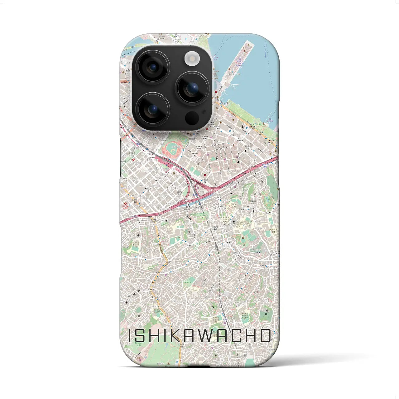 【石川町(神奈川県)】地図柄iPhoneケース(バックカバータイプ)