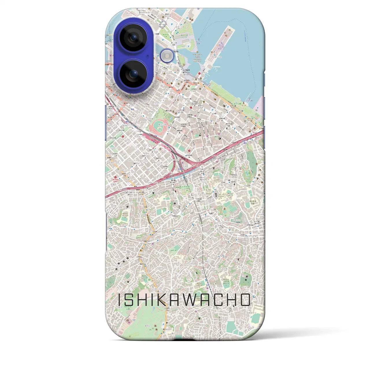 【石川町(神奈川県)】地図柄iPhoneケース(バックカバータイプ)ナチュラル・iPhone 16 Pro Max 用