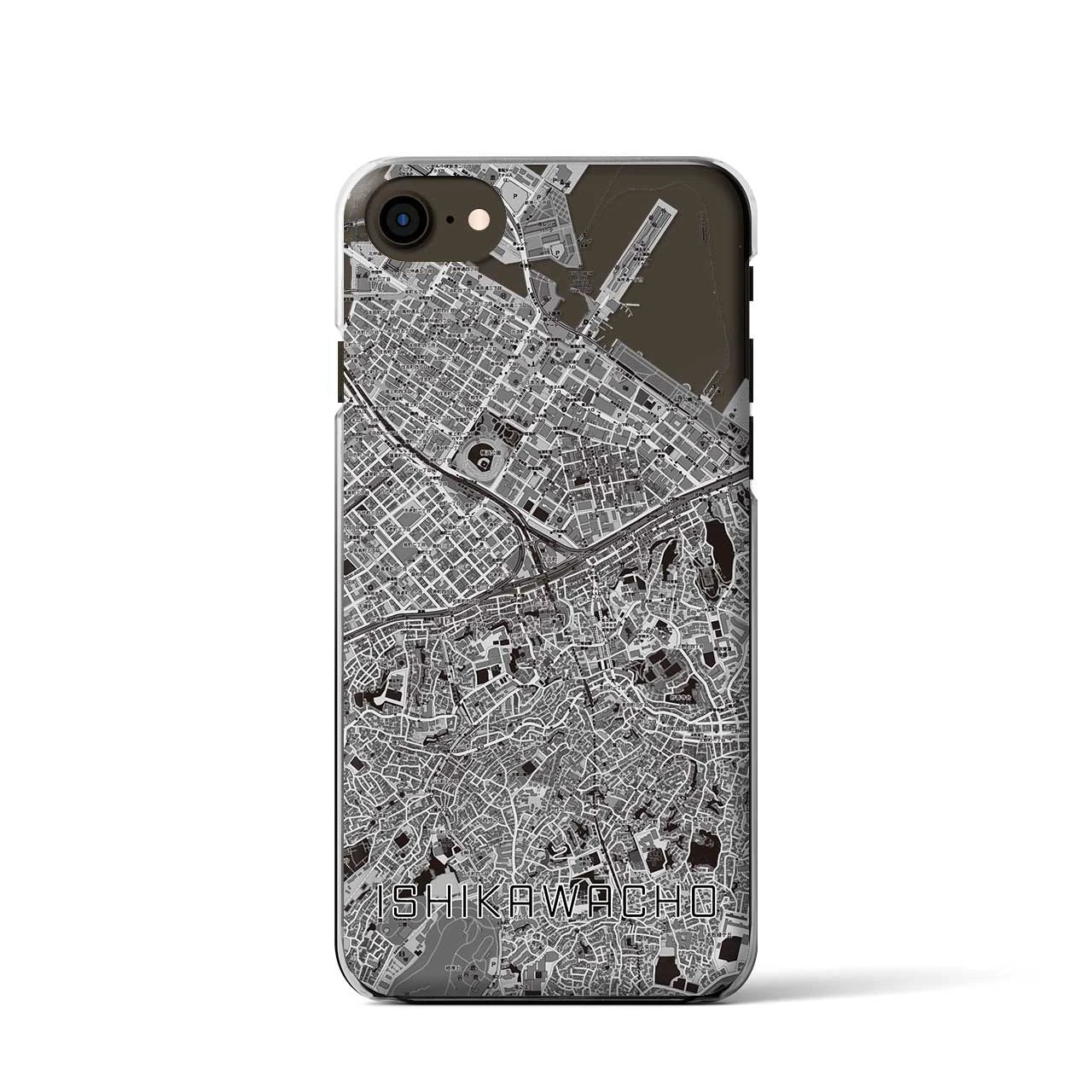 【石川町(神奈川県)】地図柄iPhoneケース(クリアタイプ)