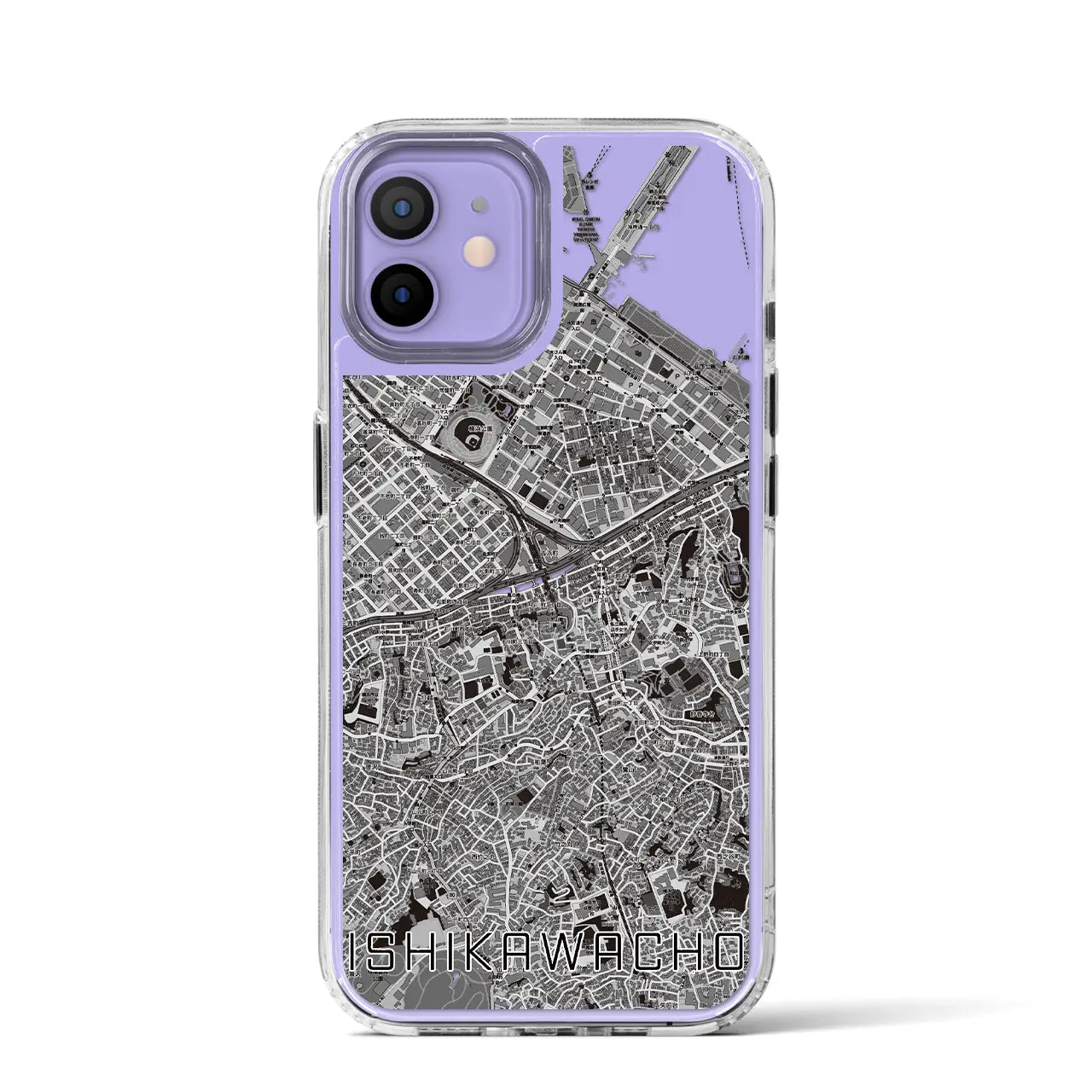 【石川町(神奈川県)】地図柄iPhoneケース(MagSafeタイプ)