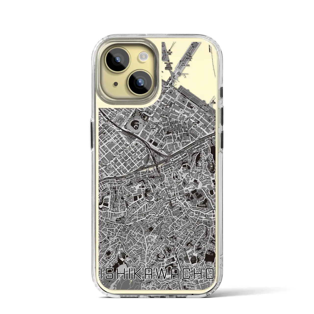 【石川町(神奈川県)】地図柄iPhoneケース(MagSafeタイプ)