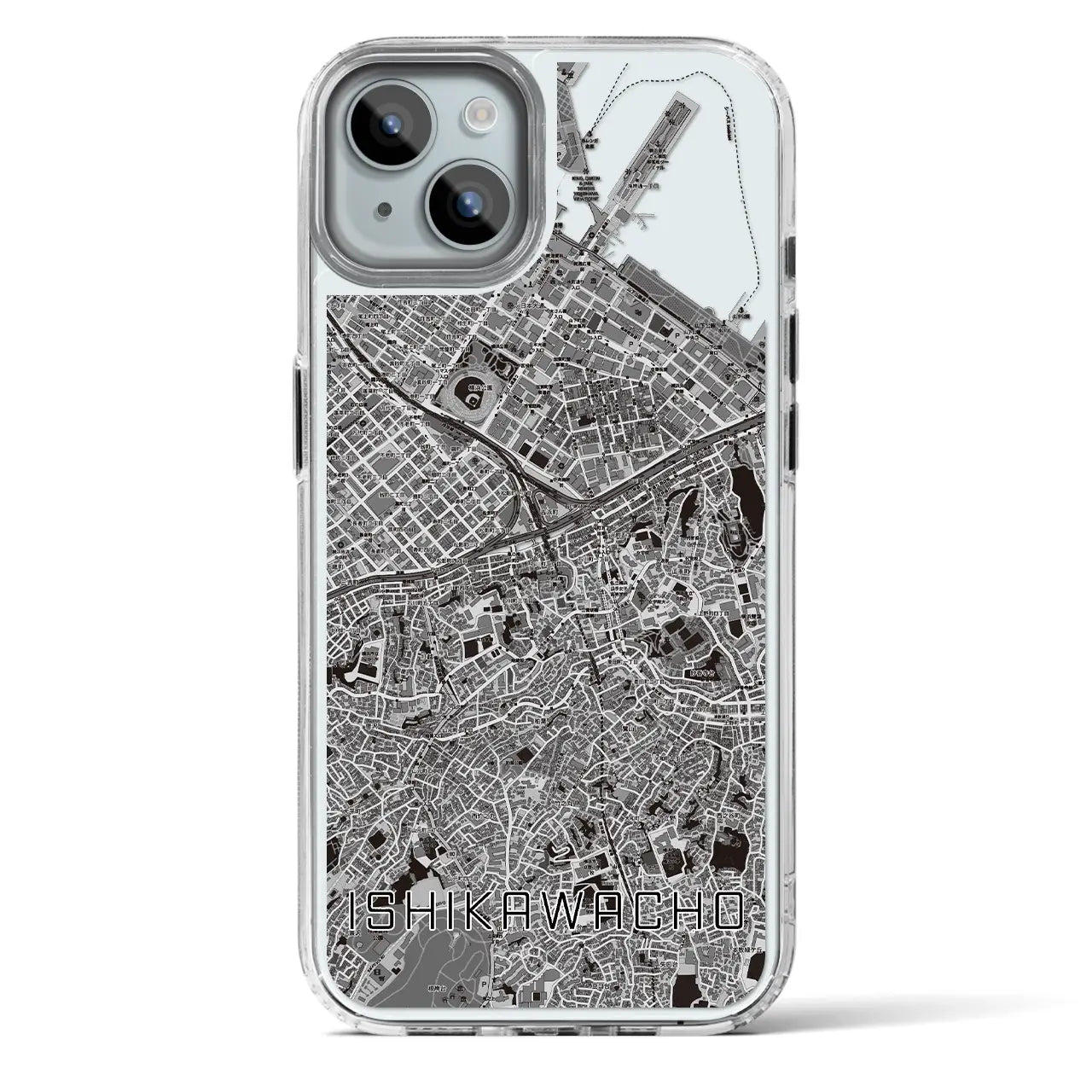 【石川町(神奈川県)】地図柄iPhoneケース(MagSafeタイプ)