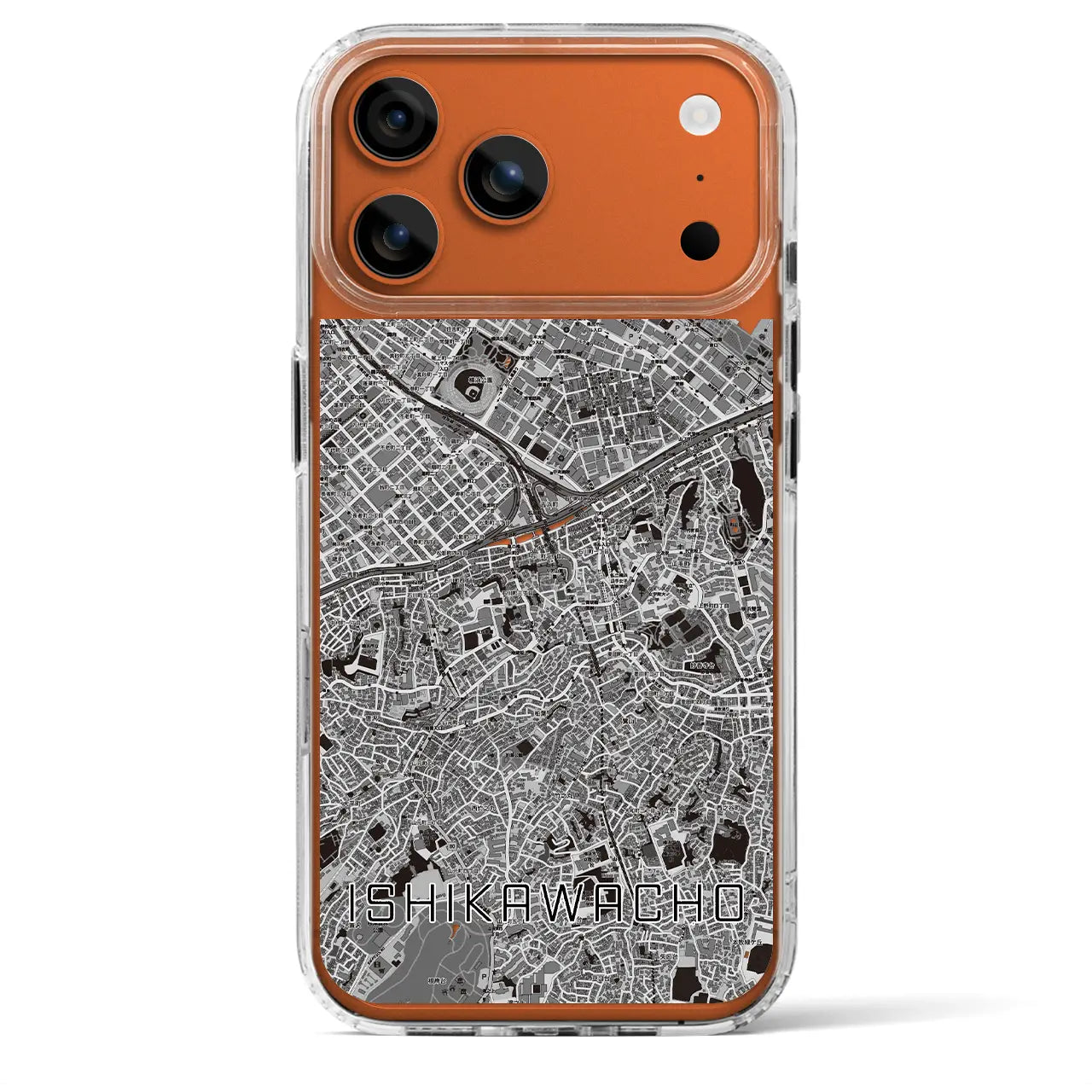【石川町(神奈川県)】地図柄iPhoneケース(MagSafeタイプ)
