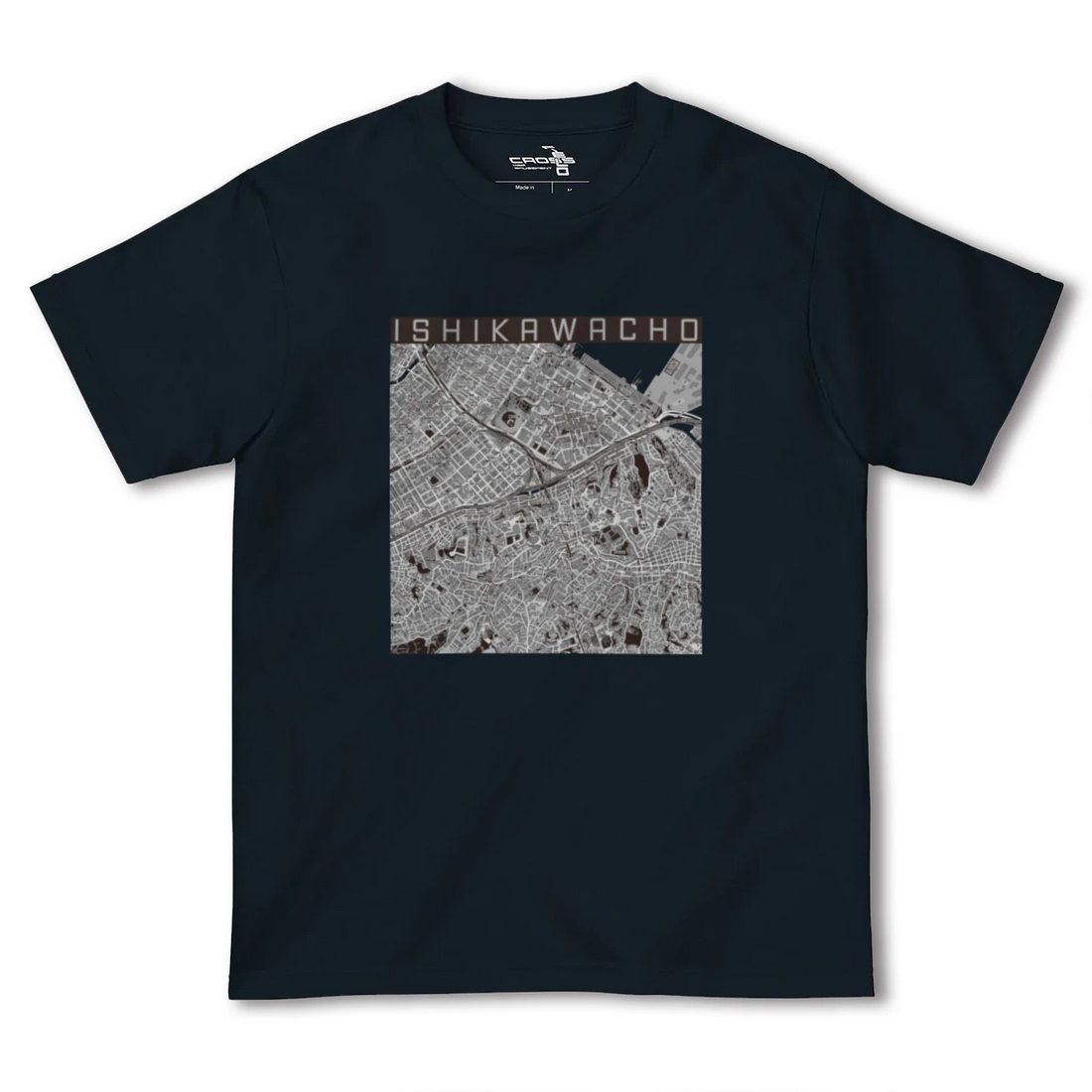 【石川町(神奈川県)】地図柄ヘビーウェイトTシャツ