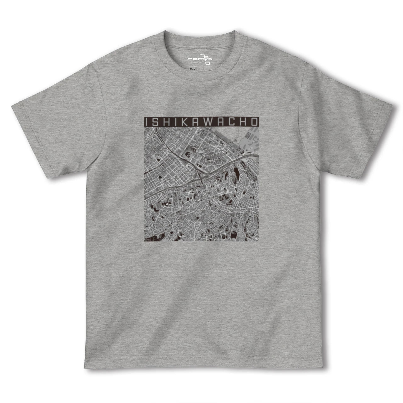 【石川町(神奈川県)】地図柄ヘビーウェイトTシャツ